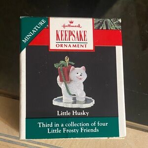 Hallmark little husky miniature ornament